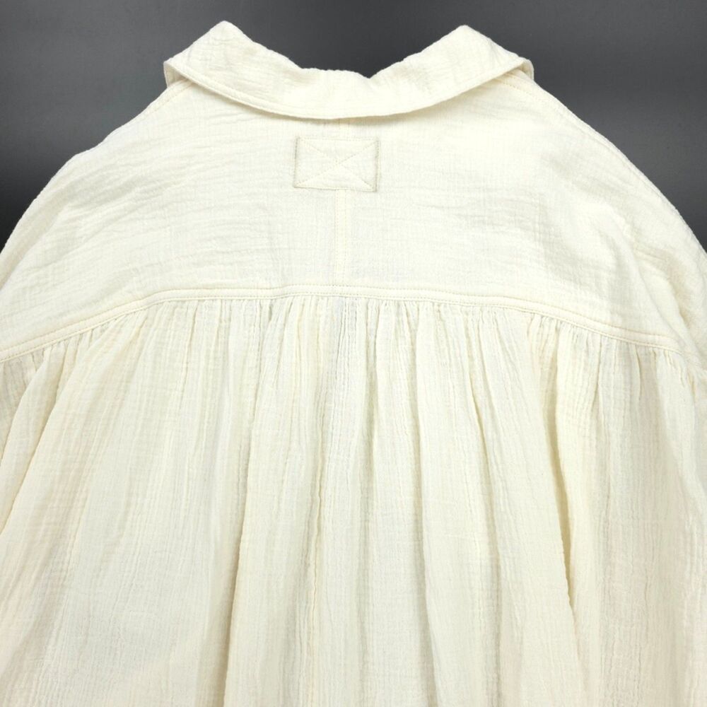 NEW Free People Cardiff Top Gauze Button Down Beachy Boho Lagenlook VSCO Minimal - Picture 10 of 14